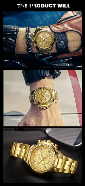 Relogio Masculino WWOOR Mens Watches 2024 Top Brand Luxury Wrist For Men Gold Big Golden Male Chronograph Wristwatch