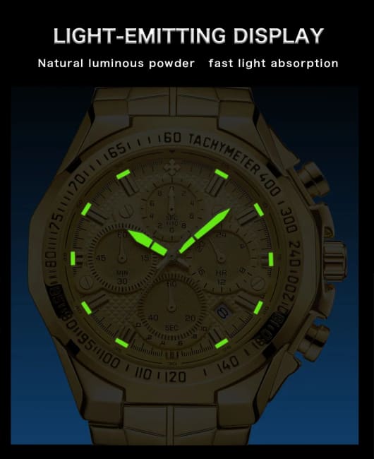 Relogio Masculino WWOOR Mens Watches 2024 Top Brand Luxury Wrist For Men Gold Big Golden Male Chronograph Wristwatch