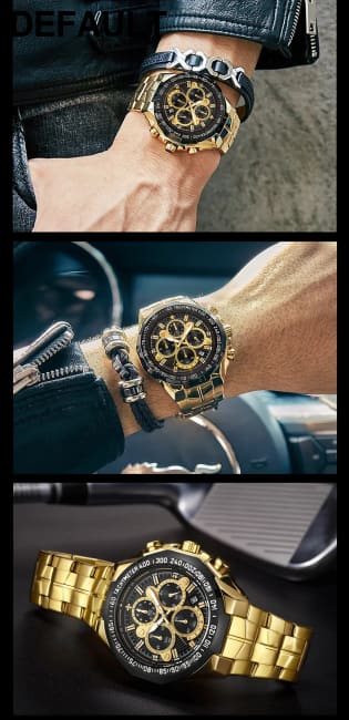 Relogio Masculino WWOOR Mens Watches 2024 Top Brand Luxury Wrist For Men Gold Big Golden Male Chronograph Wristwatch