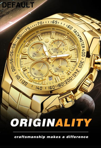 Relogio Masculino WWOOR Mens Watches 2024 Top Brand Luxury Wrist For Men Gold Big Golden Male Chronograph Wristwatch