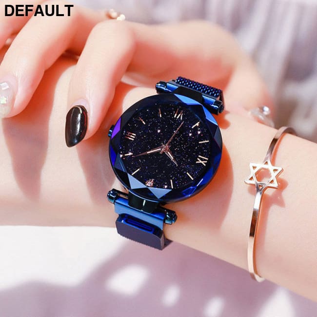 reloj mujer Women’s Fashion Starry Sky Watches Magnet Buckle Mesh Belt Diamond Quartz Watch Women Dress Clock relogio