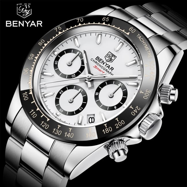 Relojes Hombre 2024 BENYAR New Watches Men Luxury Brand Chronograph Male Sport Waterproof Stainless Steel Quartz Watch