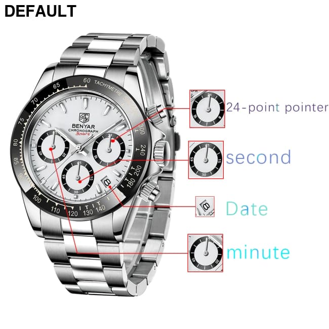 Relojes Hombre 2024 BENYAR New Watches Men Luxury Brand Chronograph Male Sport Waterproof Stainless Steel Quartz Watch