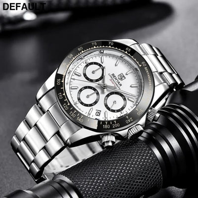 Relojes Hombre 2024 BENYAR New Watches Men Luxury Brand Chronograph Male Sport Waterproof Stainless Steel Quartz Watch