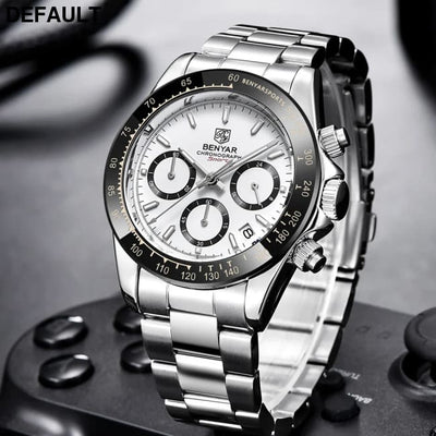 Relojes Hombre 2024 BENYAR New Watches Men Luxury Brand Chronograph Male Sport Waterproof Stainless Steel Quartz Watch