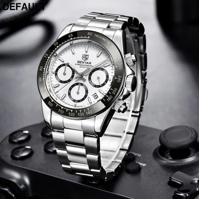 Relojes Hombre 2024 BENYAR New Watches Men Luxury Brand Chronograph Male Sport Waterproof Stainless Steel Quartz Watch