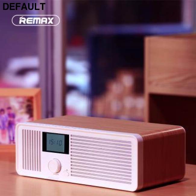 REMAX Retro Wood Dual Loudspeakers Wireless Bluetooth white Mini Speakers Portable