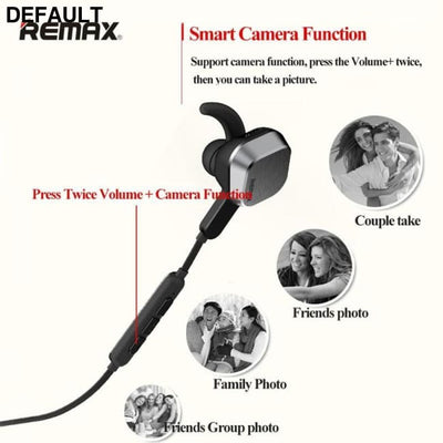 Remax S2 magnetic adsorption wireless Bluetooth headset sports running music fashion wire camera with mic phone