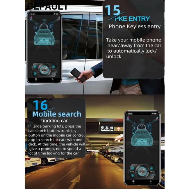 Remote Starter and Car Alarm Smart App Start Stop Electronics