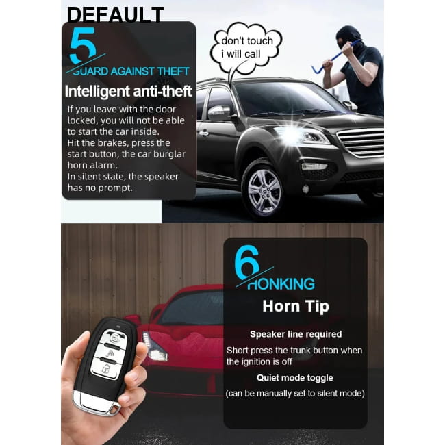 Remote Starter and Car Alarm Smart App Start Stop Electronics