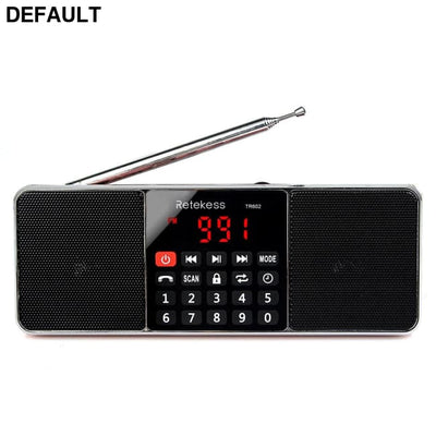 RETEKESS TR602 Digital Portable Radio AM FM Bluetooth Speaker Stereo MP3 Player TF/SD Card USB Drive Handsfree Call LED