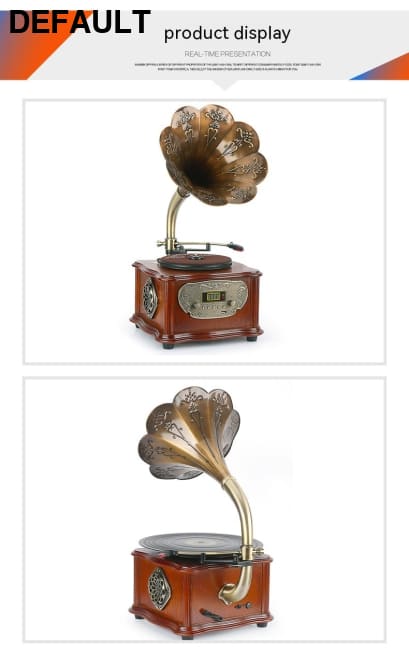 Retro Petunia Vinyl Record Player Phonograph Bluetooth Audio Home Receivers Receiver Turntables & Players