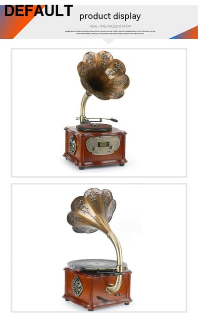 Retro Petunia Vinyl Record Player Phonograph Bluetooth Audio Home Receivers Receiver Turntables & Players