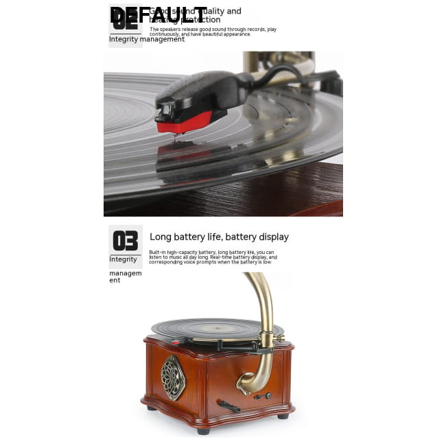 Retro Petunia Vinyl Record Player Phonograph Home Theater Systems Turntables & Players