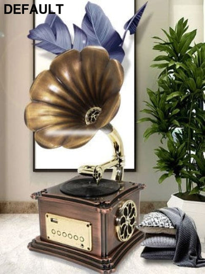 Retro Phonograph Bluetooth Speaker Creative Gift Home Audio Small Ornaments Vinyl Record Player Wholesale Bronze