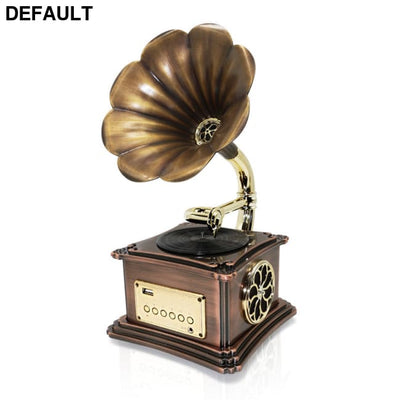 Retro Phonograph Bluetooth Speaker Creative Gift Home Audio Small Ornaments Vinyl Record Player Wholesale Bronze