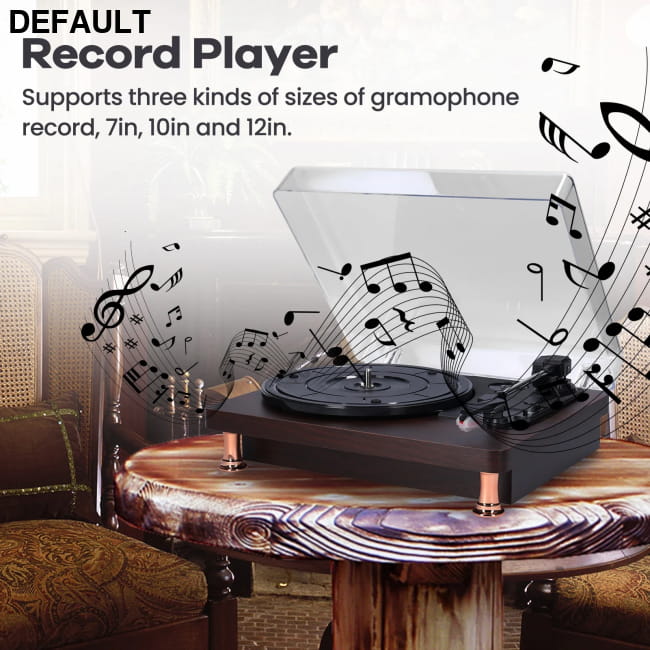 Retro Vinyl Record Player with Dustproof US Plug Home Theater Systems Turntables & Players
