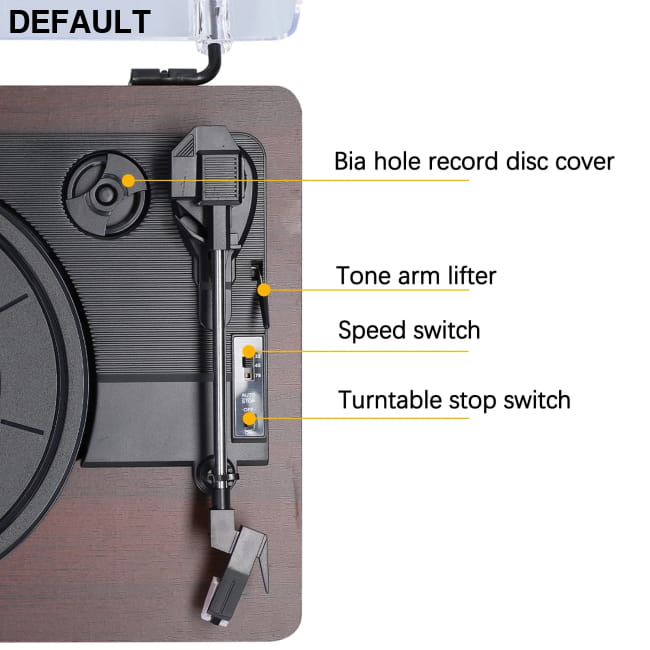 Retro Vinyl Record Player with Dustproof US Plug Home Theater Systems Turntables & Players