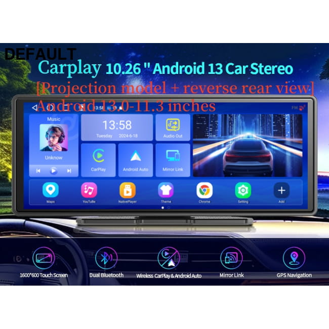 Reverse Rearview AUX Navigation Portable Car Recorder 128G Memory Card / Screen Projection Android 11.3 DVR Cameras