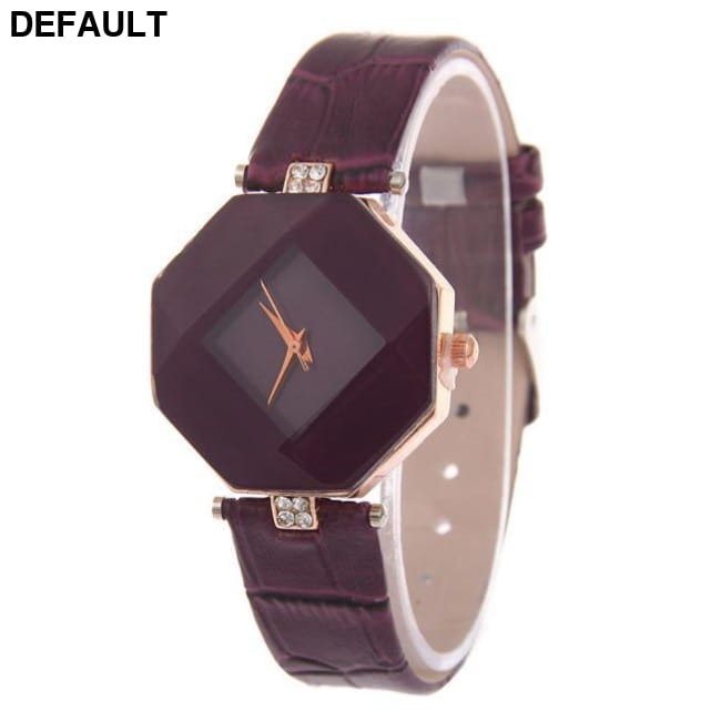 Rhinestone Dress Watch Coffee Women Watches