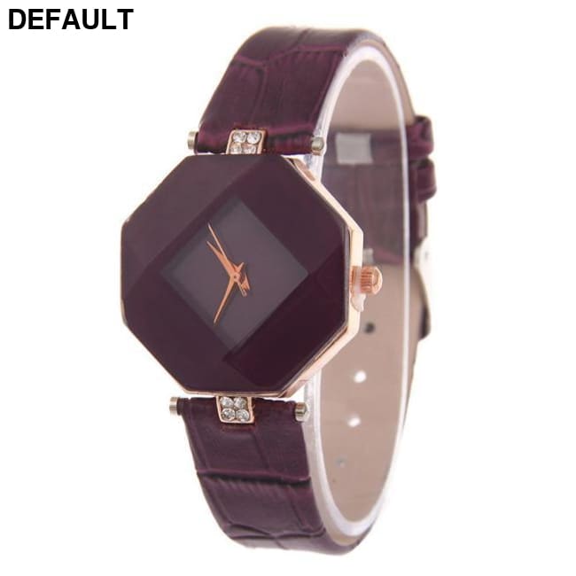 Rhinestone Dress Watch Coffee Women Watches