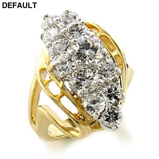 Rhodium Brass Ring with AAA 6 Sterling Silver Rings