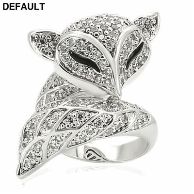 Rhodium Brass Ring with AAA CZ Sterling Silver Rings