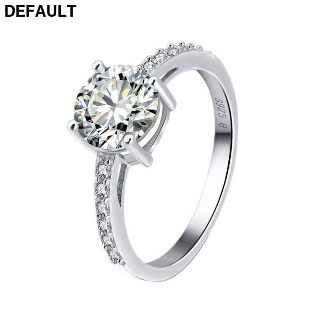 RINNTIN S925 Sterling Silver Diamond Ring Korea / 5 Wedding Rings