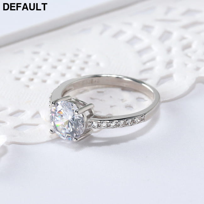 RINNTIN S925 Sterling Silver Diamond Ring Korea Wedding Rings