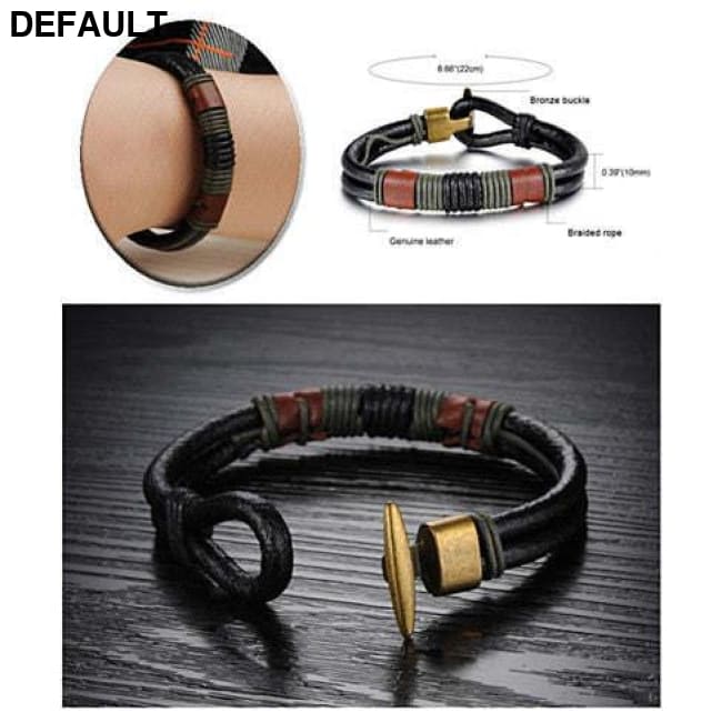 RODEO Olive Genuine Leather Bracelet Men Bracelets