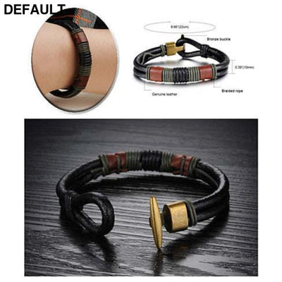 RODEO Olive Genuine Leather Bracelet Men Bracelets