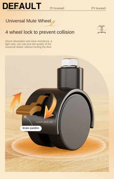 Rolling TV Stand for 10-43 Inch TVs PC Portable Mobile Cart on Wheels Universal Floor Stands with Swivel Mount Fit