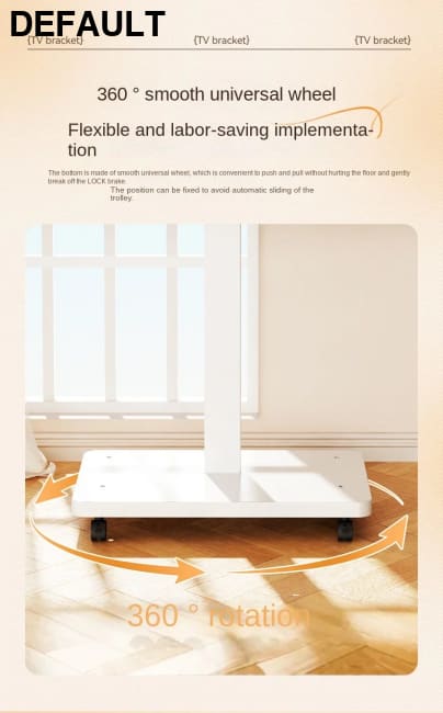 Rolling TV Stand for 10-43 Inch TVs PC Portable Mobile Cart on Wheels Universal Floor Stands with Swivel Mount Fit