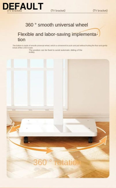 Rolling TV Stand for 10-43 Inch TVs PC Portable Mobile Cart on Wheels Universal Floor Stands with Swivel Mount Fit