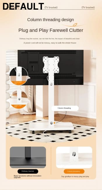 Rolling TV Stand for 10-43 Inch TVs PC Portable Mobile Cart on Wheels Universal Floor Stands with Swivel Mount Fit