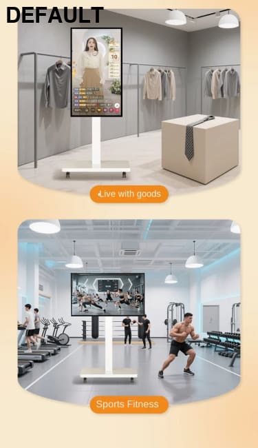 Rolling TV Stand for 10-43 Inch TVs PC Portable Mobile Cart on Wheels Universal Floor Stands with Swivel Mount Fit