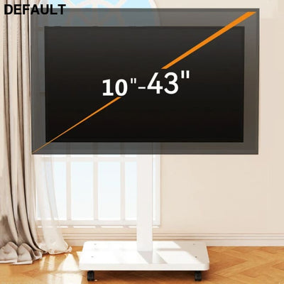 Rolling TV Stand for 10-43 Inch TVs PC Portable Mobile Cart on Wheels Universal Floor Stands with Swivel Mount Fit
