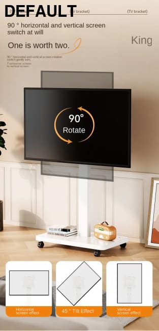 Rolling TV Stand for 10-43 Inch TVs PC Portable Mobile Cart on Wheels Universal Floor Stands with Swivel Mount Fit