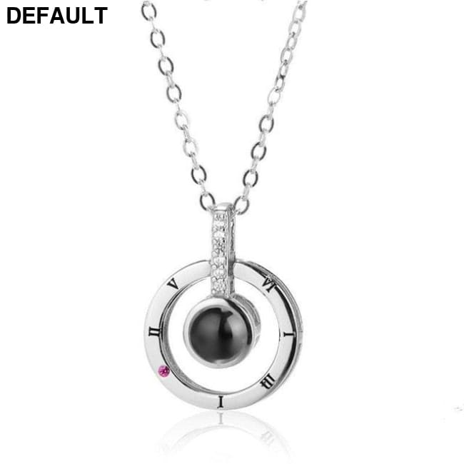 Romantic Projection Necklace for Weddings Silver color / 40cm Sterling Necklaces