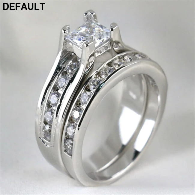 Romantic Zircon Couple Rings Stainless Steel Men’s Ring Wedding Best Selling Products