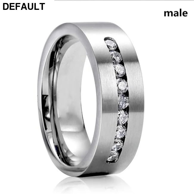 Romantic Zircon Couple Rings Stainless Steel Men’s Ring Wedding Best Selling Products