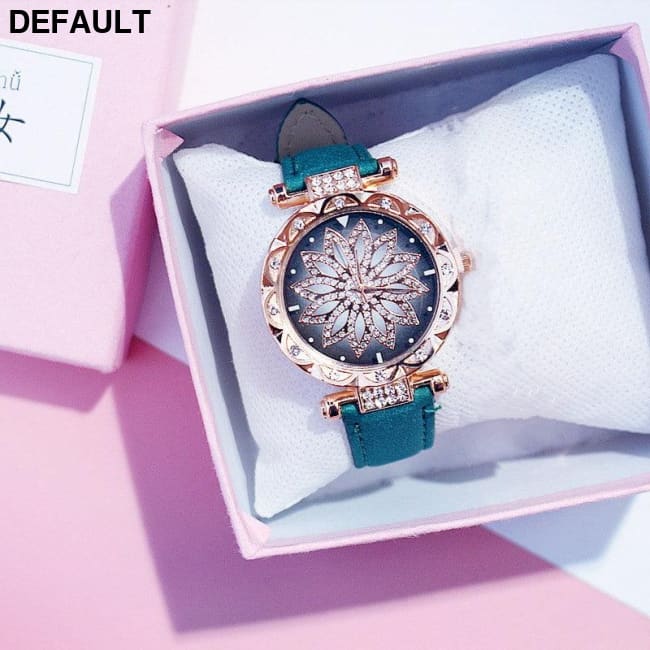Rose Gold Diamond Watch Green Women Watches