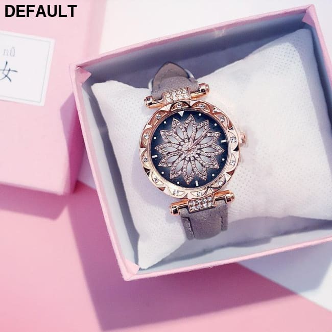 Rose Gold Diamond Watch Grey Women Watches