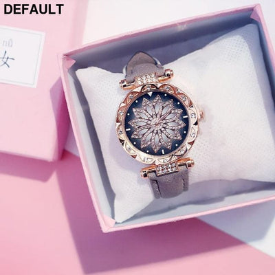 Rose Gold Diamond Watch Grey Women Watches
