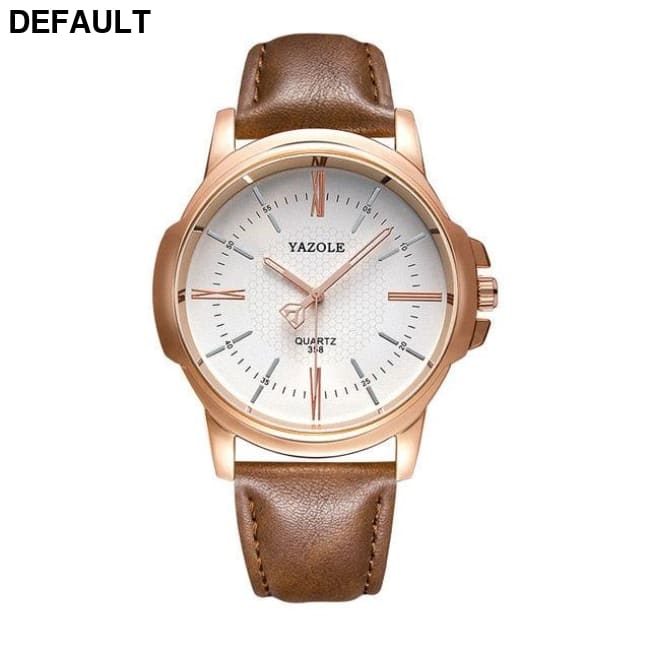 Rose Gold Watch dark brown white Men Quartz Watches Best Selling Products