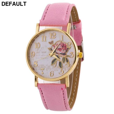 Rose Pattern Women’s Watch 9194 pink Women Watches