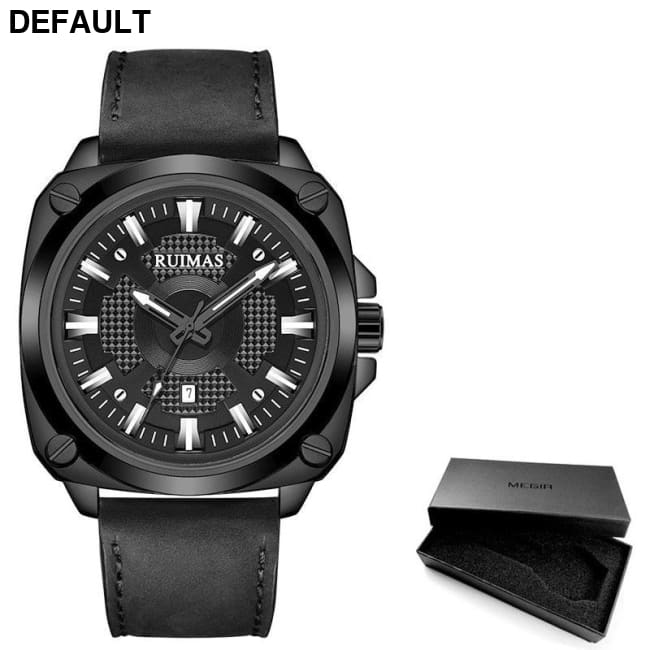 RUIMAS Men’s Quartz Watch - Leather Strap BK-BOX Men Watches - Best Selling Products