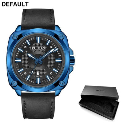 RUIMAS Men’s Quartz Watch - Leather Strap BU-BOX Men Watches - Best Selling Products