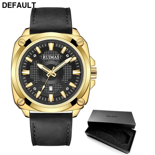 RUIMAS Men’s Quartz Watch - Leather Strap GD-BOX Men Watches - Best Selling Products