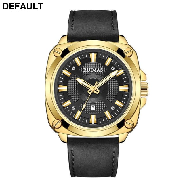 RUIMAS Men’s Quartz Watch - Leather Strap GD-OPP BAG Men Watches - Best Selling Products